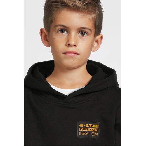 G-Star Raw hoodie zwart Trui Jongens Katoen Capuchon Effen 116