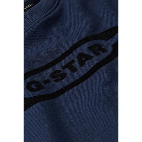 G-Star Raw sweater ub donkerblauw zwart Meisjes Katoen Ronde hals 176