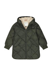 thumbnail: Groene meisjes Tumble 'n Dry quilted gewatteerde winterjas Baltic van polyester met lange mouwen en ritssluiting