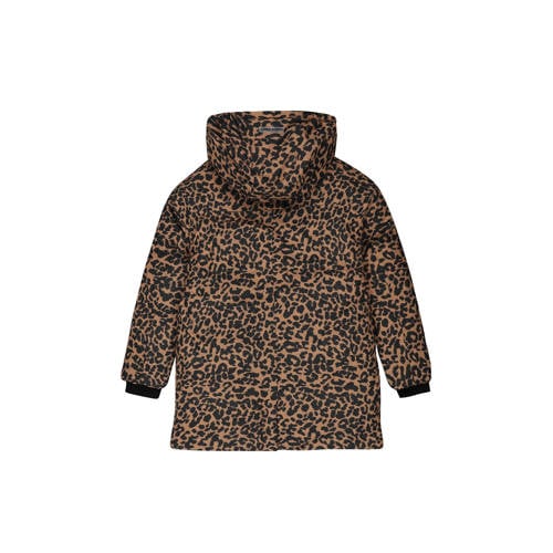 Tumble 'n Dry jas Norden met panterprint bruin zwart Multi Meisjes Polyester Capuchon 116
