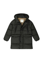 thumbnail: Groene jongens Tumble 'n Dry gewatteerde winterjas Berlin van polyester met lange mouwen en rits- en drukknoopsluiting