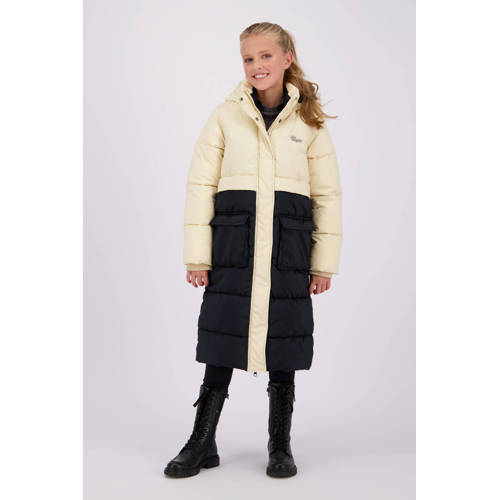 VINGINO gewatteerde winterjas Tessie zwart beige Meisjes Polyester Capuchon 176