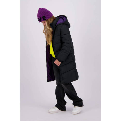 VINGINO gewatteerde winterjas Tendela zwart Meisjes Polyester Capuchon 104