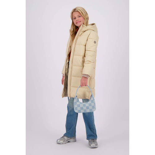 VINGINO gewatteerde winterjas Taire crème Meisjes Polyester Capuchon Effen 176