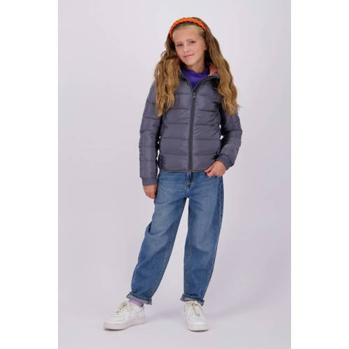 VINGINO gewatteerde winterjas Tianne donkergrijsblauw Meisjes Nylon Capuchon 104
