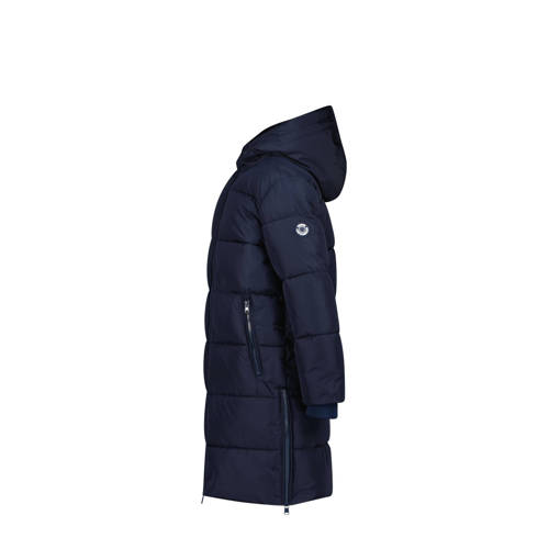 VINGINO gewatteerde winterjas Taire donkerblauw Meisjes Polyester Capuchon 104