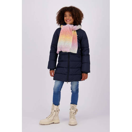 VINGINO gewatteerde winterjas Tinja diep donkerblauw Meisjes Polyester Capuchon 104