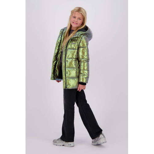 VINGINO gewatteerde winterjas Telissa groen metallic Meisjes Nylon Capuchon 128