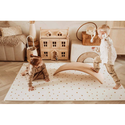Play&Go EEVAA 3-in-1 omkeerbare puzzel speelmat speelhuis en opbergdoos Treehouse (120x180cm 6 tegels) Speelkleed