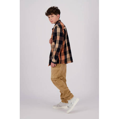 VINGINO loose fit jeans Castiano kaki zand Groen Jongens Denim Effen 140