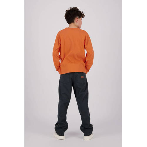 VINGINO longsleeve Jean met printopdruk zacht oranje Jongens Katoen Ronde hals 128
