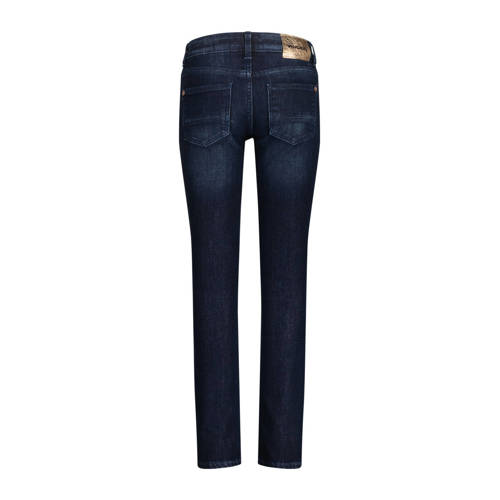 VINGINO high waist skinny jeans Amia deep dark Blauw Meisjes Denim Effen 146