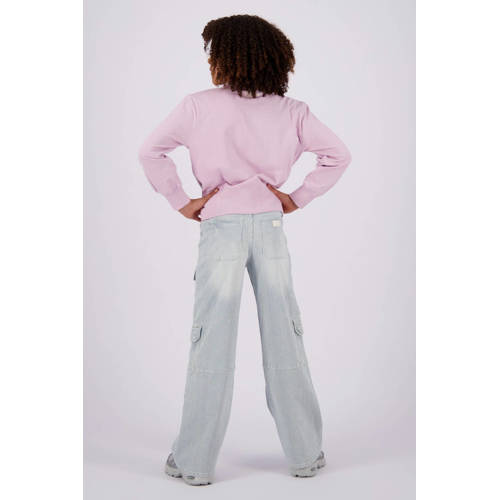 VINGINO sweater Nydra met printopdruk lichtroze Printopdruk 104