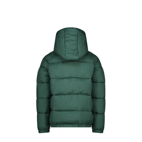 Vingino gewatteerde winterjas Tesfa groen Jongens Nylon Capuchon Effen