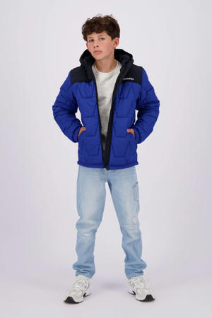 gewatteerde winterjas Tjay hardblauw/zwart