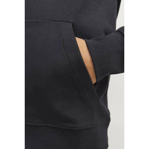 jack & jones JUNIOR hoodie JCOAERO met tekst zwart Sweater Tekst 164