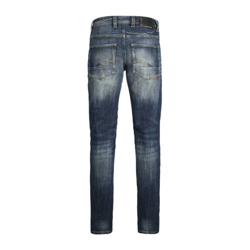 jack & jones JUNIOR slim fit jeans JJIGLENN JJBLAIR blue denim Blauw Jongens Stretchdenim 164