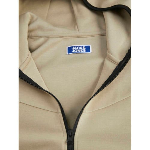 jack & jones JUNIOR vest JCOFUSION beige Jongens Polyester Capuchon Effen 140