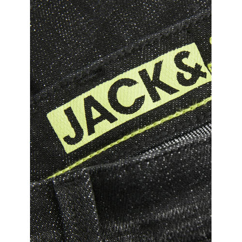 jack & jones JUNIOR slim fit jeans JJIGLENN JJBLAIR black denim Zwart Jongens Stretchdenim 140