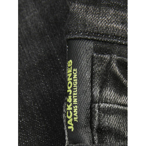 jack & jones JUNIOR slim fit jeans JJIGLENN JJBLAIR black denim Zwart Jongens Stretchdenim 140