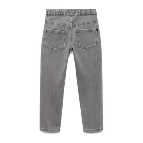 Mango Kids slim fit jeans grey Blauw Jongens Stretchdenim Effen 140