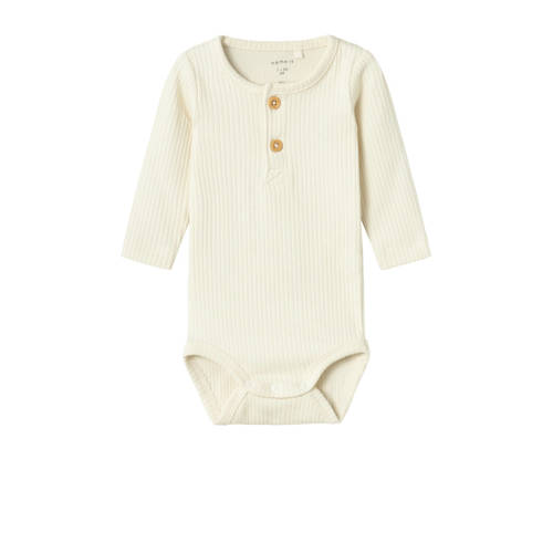 name it BABY romper NBMLIBER set van 2 blauw offwhite Jongens Stretchkatoen Ronde hals 62