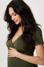 thumbnail: Noppies maternity zwangerschaps- en voedingstop Banu groen