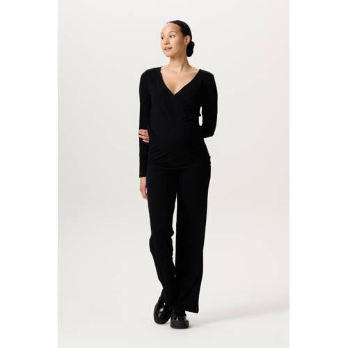 Noppies maternity wide leg zwangerschapsbroek Visby zwart Dames Viscose
