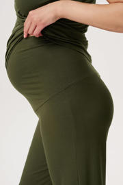 thumbnail: Noppies maternity wide leg zwangerschapsbroek Visby groen