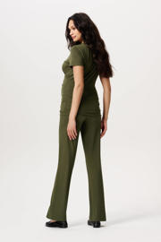 thumbnail: Noppies maternity wide leg zwangerschapsbroek Visby groen