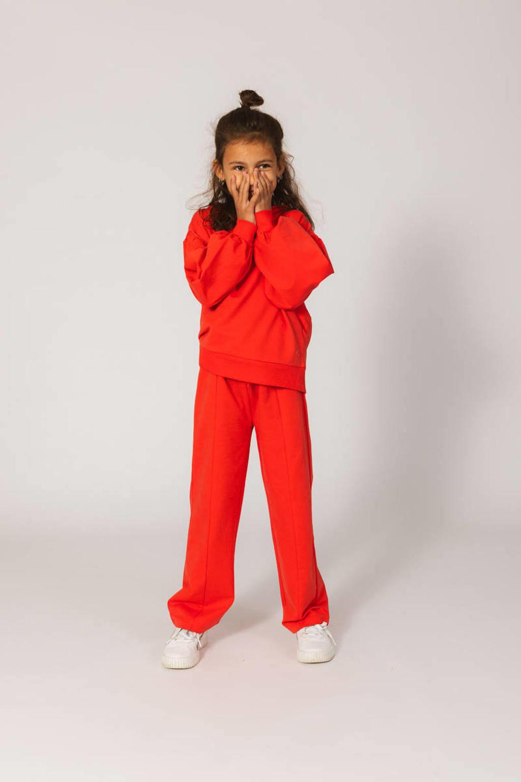 Quapi straight fit broek WINA rood