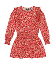 thumbnail: Quapi jurk WANDY met all over print en ruches rood/wit