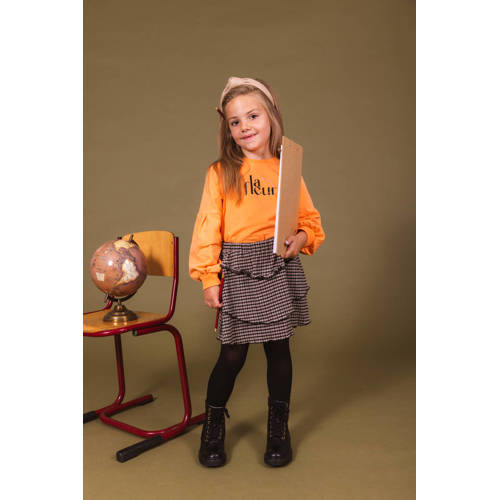 Quapi sweater DESIREE oranje Effen 122 128 | Sweater van