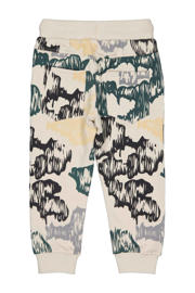thumbnail: Quapi Mini regular fit joggingbroek MOOS met all over print ecru/grijs/blauw