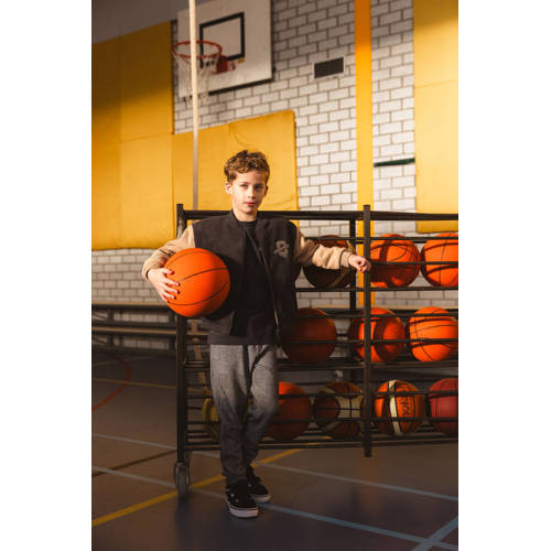 Quapi geruite regular fit broek DYON zwart grijs Jongens Polyester Ruit 86