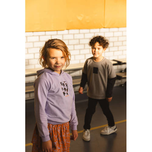 Quapi sweater DIONNE lila Paars Meisjes Katoen Capuchon Effen 110 116