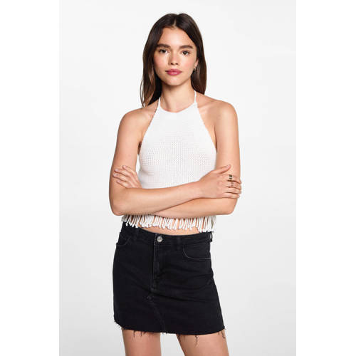 MANGO TEENS spijkerrok grey denim Grijs Meisjes Katoen Effen 158(XS)