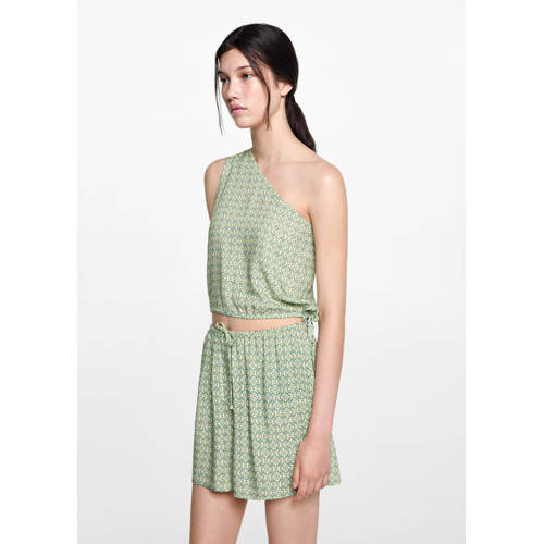 MANGO TEENS casual short met all over print groen Korte broek Meisjes Viscose 172(L)