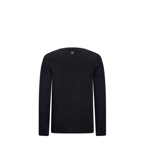 Retour Jeans longsleeve Nick met printopdruk zwart Jongens Katoen Ronde hals 104
