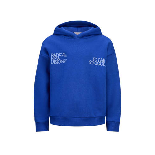 Retour Jeans hoodie Guy met backprint kobaltblauw Sweater Backprint 122 128