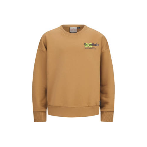 Retour Jeans sweater Hidde met backprint geelbruin Backprint - maat 170/176 afbeelding