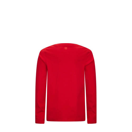 Retour Jeans longsleeve Nick met printopdruk felrood Jongens Katoen Ronde hals 104