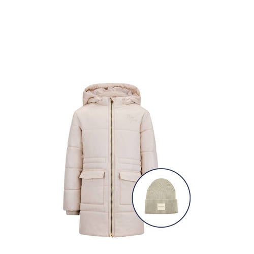 Retour Jeans gewatteerde winterjas Romy ecru Meisjes Polyester Capuchon - maat 170/176 afbeelding