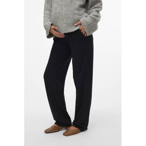 Mamalicious slim fit zwangerschapstregging MLLIF zwart Broek Dames Viscose XXL