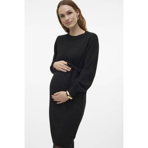 MAMALICIOUS zwangerschapsjurk MLNEWANNE Zwart Dames Polyester Ronde hals - maat XXL afbeelding