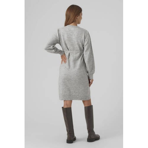 Mamalicious zwangerschapsjurk MLNEWANNE Grijs Dames Polyester Ronde hals XXL