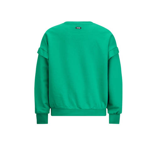 Retour Jeans sweater Abadou met tekst felgroen Tekst 158 164