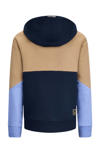 Donkerblauw/bruin/hemelsblauw