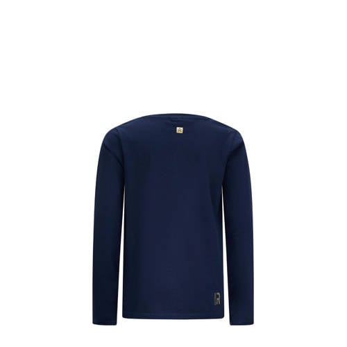 Retour Jeans longsleeve Kjell met printopdruk donkerblauw Jongens Katoen Ronde hals 146 152