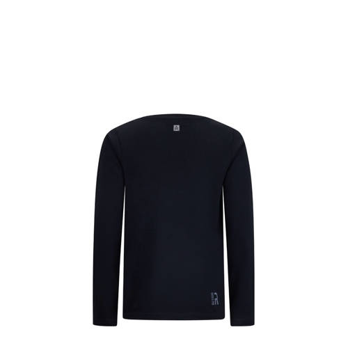 Retour Jeans longsleeve Kjell met printopdruk zwart Jongens Katoen Ronde hals 170 176